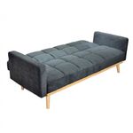 Casa si Gradina - Mobilier - Canapele si coltare - Canapele - Canapea Dallas, 214 x 84 x 84 cm, rabatabila, stofa, gri inchis - Infinity.ro