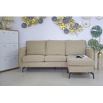 Casa si Gradina - Mobilier - Canapele si coltare - Coltare - Coltar Hyperion, Reversibil, Stanga/Dreapta, 193 x 86 x 136 cm, stofa, bej - Infinity.ro