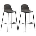 Casa si Gradina - Mobilier - Seturi de mobilier - Seturi bucatarie - Set mobilier de bar, 3 piese, gri inchis, material textil - Infinity.ro