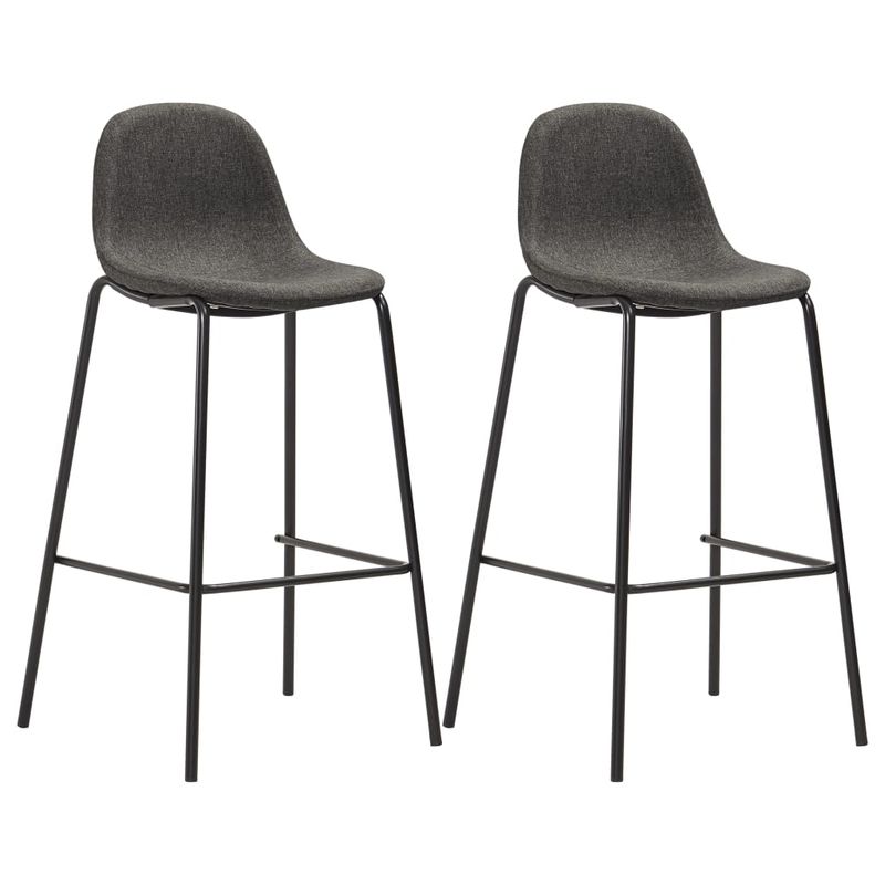 Casa si Gradina - Mobilier - Seturi de mobilier - Seturi bucatarie - Set mobilier de bar, 3 piese, gri inchis, material textil - Infinity.ro