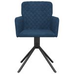 Casa si Gradina - Mobilier - Scaune si fotolii - Scaune - Scaune de bucatarie pivotante, 2 buc., albastru, catifea - Infinity.ro