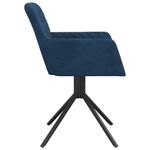 Casa si Gradina - Mobilier - Scaune si fotolii - Scaune - Scaune de bucatarie pivotante, 2 buc., albastru, catifea - Infinity.ro