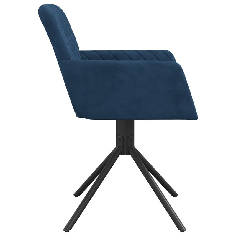 Casa si Gradina - Mobilier - Scaune si fotolii - Scaune - Scaune de bucatarie pivotante, 2 buc., albastru, catifea - Infinity.ro