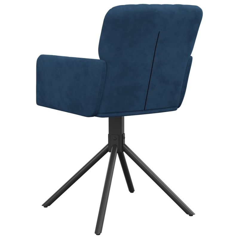 Casa si Gradina - Mobilier - Scaune si fotolii - Scaune - Scaune de bucatarie pivotante, 2 buc., albastru, catifea - Infinity.ro