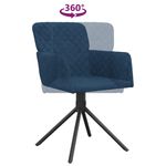Casa si Gradina - Mobilier - Scaune si fotolii - Scaune - Scaune de bucatarie pivotante, 2 buc., albastru, catifea - Infinity.ro