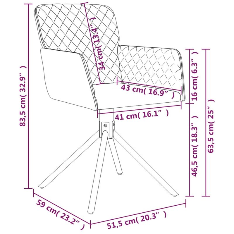 Casa si Gradina - Mobilier - Scaune si fotolii - Scaune - Scaune de bucatarie pivotante, 2 buc., albastru, catifea - Infinity.ro