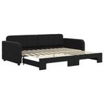 Casa si Gradina - Mobilier - Paturi si accesorii - Paturi - Pat de zi cu extensie, negru, 90x200 cm, catifea - Infinity.ro