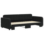 Casa si Gradina - Mobilier - Paturi si accesorii - Paturi - Pat de zi cu extensie, negru, 90x200 cm, catifea - Infinity.ro