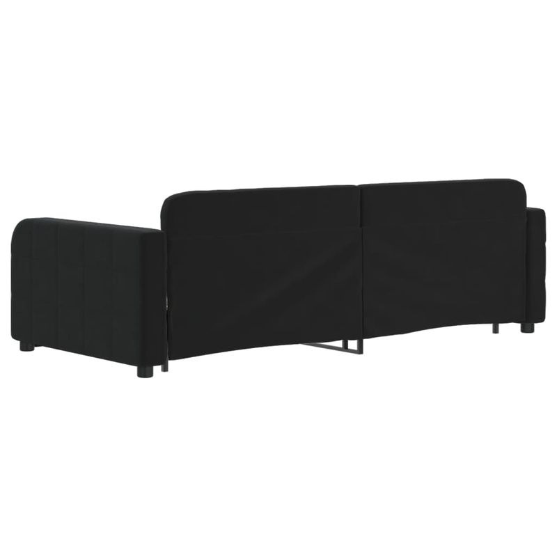 Casa si Gradina - Mobilier - Paturi si accesorii - Paturi - Pat de zi cu extensie, negru, 90x200 cm, catifea - Infinity.ro