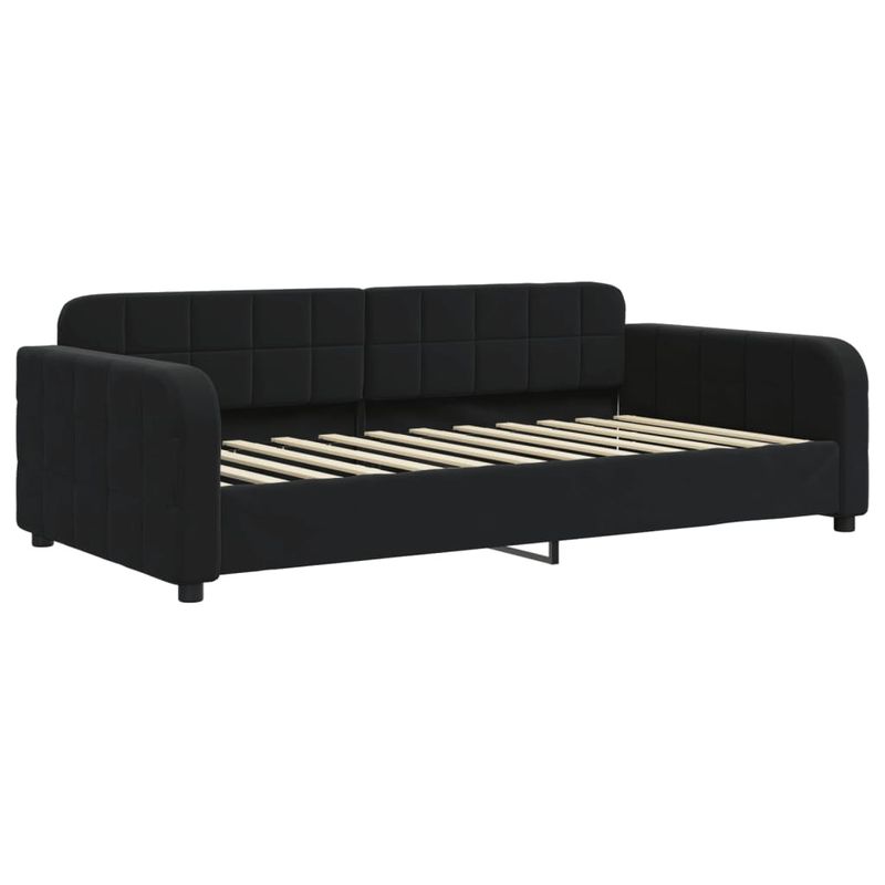 Casa si Gradina - Mobilier - Paturi si accesorii - Paturi - Pat de zi cu extensie, negru, 90x200 cm, catifea - Infinity.ro