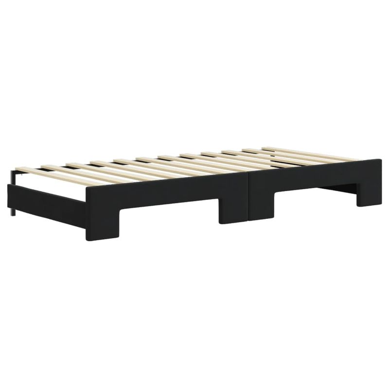 Casa si Gradina - Mobilier - Paturi si accesorii - Paturi - Pat de zi cu extensie, negru, 90x200 cm, catifea - Infinity.ro