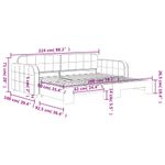 Casa si Gradina - Mobilier - Paturi si accesorii - Paturi - Pat de zi cu extensie, negru, 90x200 cm, catifea - Infinity.ro