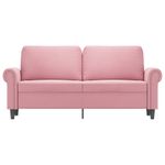 Casa si Gradina - Mobilier - Canapele si coltare - Canapele - Canapea cu 2 locuri, roz, 140 cm, catifea - Infinity.ro