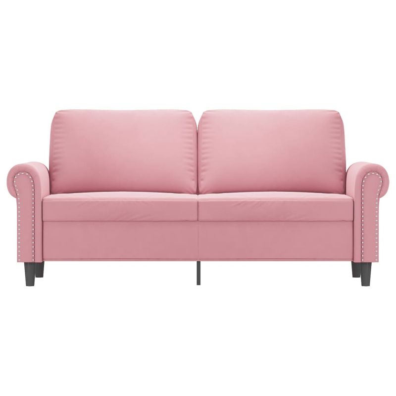 Casa si Gradina - Mobilier - Canapele si coltare - Canapele - Canapea cu 2 locuri, roz, 140 cm, catifea - Infinity.ro