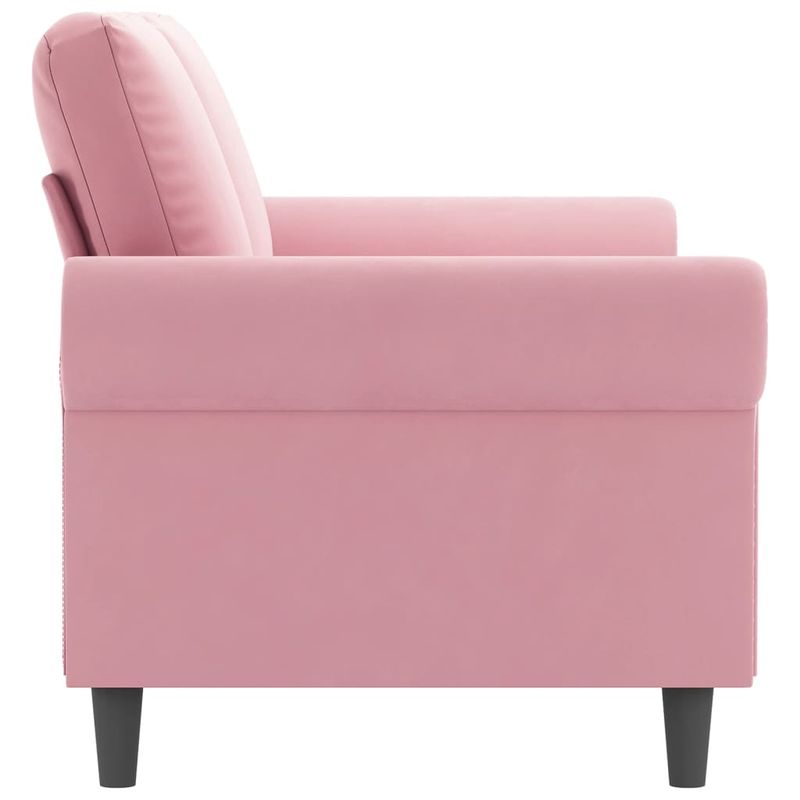 Casa si Gradina - Mobilier - Canapele si coltare - Canapele - Canapea cu 2 locuri, roz, 140 cm, catifea - Infinity.ro