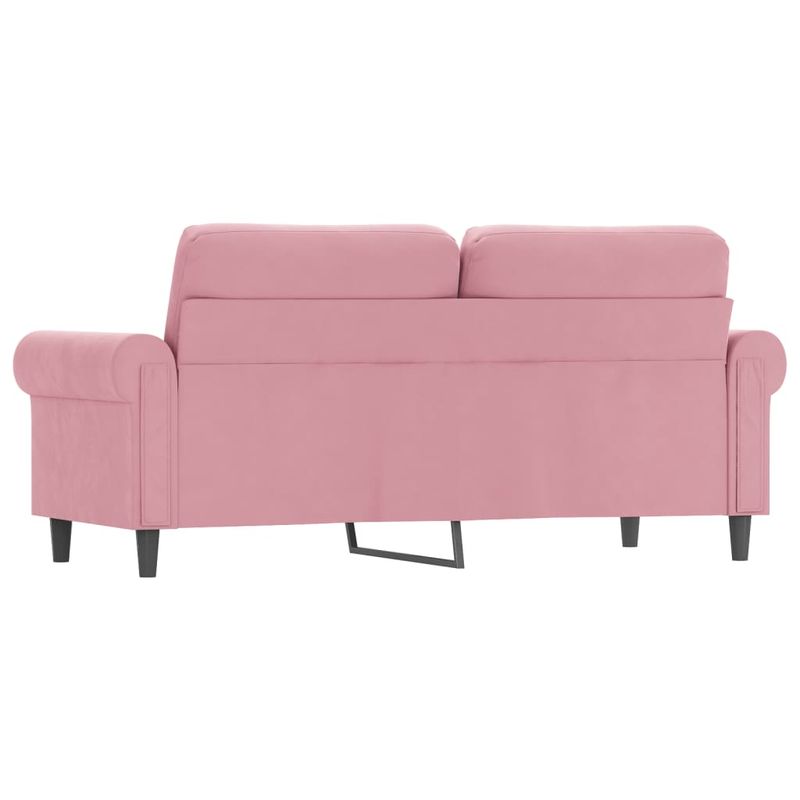 Casa si Gradina - Mobilier - Canapele si coltare - Canapele - Canapea cu 2 locuri, roz, 140 cm, catifea - Infinity.ro