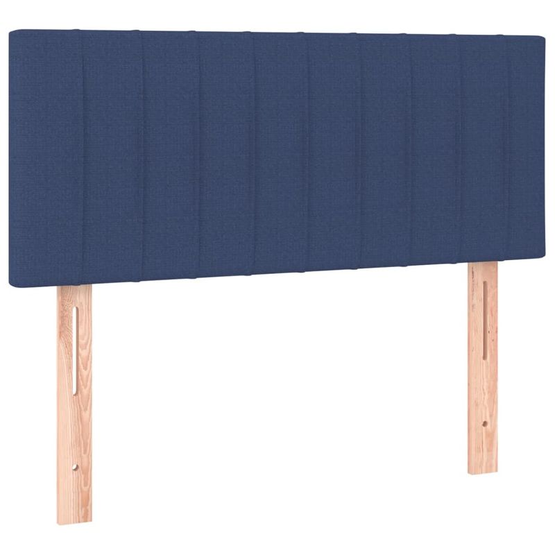 Casa si Gradina - Mobilier - Paturi si accesorii - Paturi - Pat cu arcuri, saltea si LED, albastru, 120x190 cm, textil - Infinity.ro