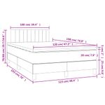 Casa si Gradina - Mobilier - Paturi si accesorii - Paturi - Pat cu arcuri, saltea si LED, albastru, 120x190 cm, textil - Infinity.ro