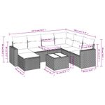 Casa si Gradina - Gradina si terasa - Mobilier exterior - Canapele si fotolii gradina - Set mobilier de gradina cu perne, 8 piese, negru, poliratan - Infinity.ro