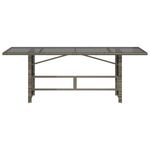 Casa si Gradina - Gradina si terasa - Mobilier exterior - Mese gradina - Masa de gradina cu blat din sticla gri, 190x80x74 cm, poliratan - Infinity.ro