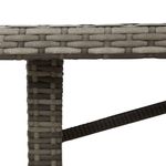 Casa si Gradina - Gradina si terasa - Mobilier exterior - Mese gradina - Masa de gradina cu blat din sticla gri, 190x80x74 cm, poliratan - Infinity.ro