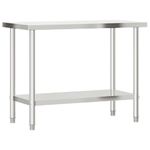Casa si Gradina - Mobilier - Comode si corpuri - Corpuri bucatarie - Masa bucatarie cu raft superior, 110x55x120 cm, otel inoxidabil - Infinity.ro