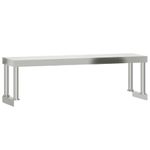 Casa si Gradina - Mobilier - Comode si corpuri - Corpuri bucatarie - Masa bucatarie cu raft superior, 110x55x120 cm, otel inoxidabil - Infinity.ro
