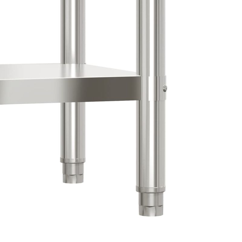 Casa si Gradina - Mobilier - Comode si corpuri - Corpuri bucatarie - Masa bucatarie cu raft superior, 110x55x120 cm, otel inoxidabil - Infinity.ro