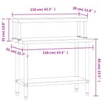 Casa si Gradina - Mobilier - Comode si corpuri - Corpuri bucatarie - Masa bucatarie cu raft superior, 110x55x120 cm, otel inoxidabil - Infinity.ro