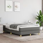 Casa si Gradina - Mobilier - Paturi si accesorii - Paturi - Pat box spring cu saltea, gri inchis, 120x190 cm, textil - Infinity.ro