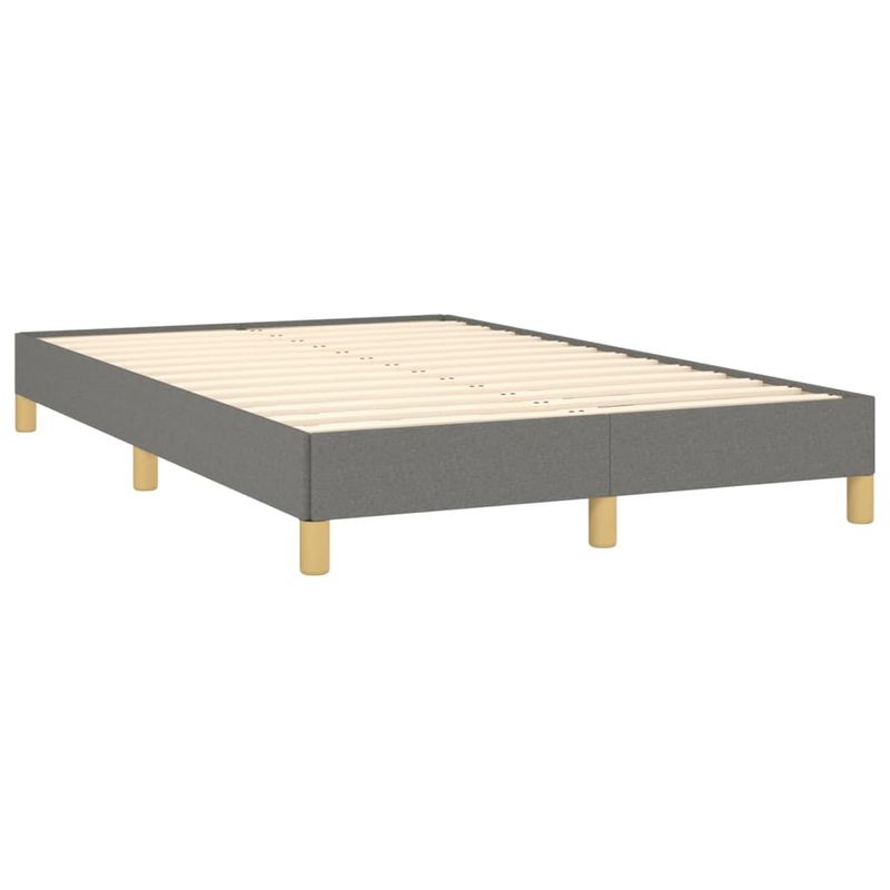 Casa si Gradina - Mobilier - Paturi si accesorii - Paturi - Pat box spring cu saltea, gri inchis, 120x190 cm, textil - Infinity.ro