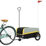 Sport si Outdoor - Ciclism - Accesorii pentru biciclete - Remorci biciclete - Remorca pentru biciclete, negru și galben, 45 kg, fier, mărime 138x69x58 cm - Infinity.ro