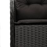Casa si Gradina - Gradina si terasa - Mobilier exterior - Seturi mobila gradina - Set mobilier de gradina cu perne, 9 piese, negru, poliratan - Infinity.ro