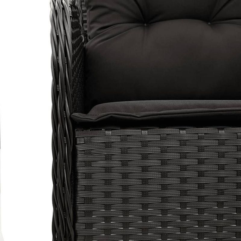 Casa si Gradina - Gradina si terasa - Mobilier exterior - Seturi mobila gradina - Set mobilier de gradina cu perne, 9 piese, negru, poliratan - Infinity.ro