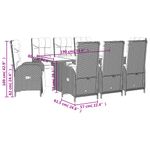 Casa si Gradina - Gradina si terasa - Mobilier exterior - Seturi mobila gradina - Set mobilier de gradina cu perne, 9 piese, negru, poliratan - Infinity.ro