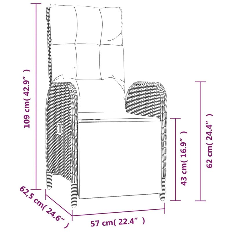 Casa si Gradina - Gradina si terasa - Mobilier exterior - Seturi mobila gradina - Set mobilier de gradina cu perne, 9 piese, negru, poliratan - Infinity.ro