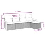 Casa si Gradina - Gradina si terasa - Mobilier exterior - Seturi mobila gradina - Set canapea de gradina cu perne, 5 piese, gri, poliratan - Infinity.ro