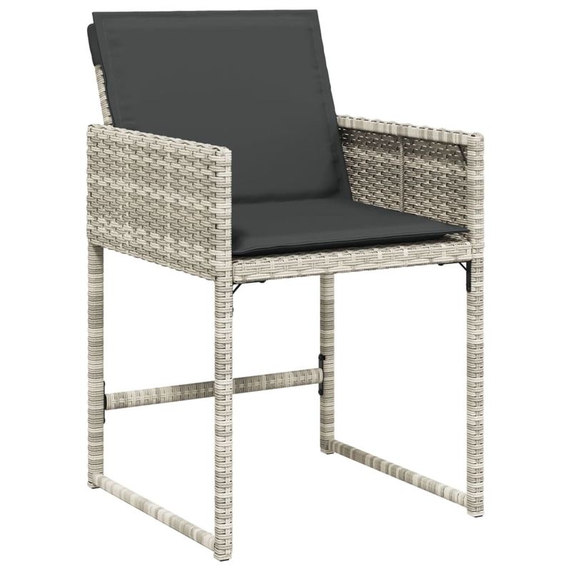 Casa si Gradina - Gradina si terasa - Mobilier exterior - Seturi mobila gradina - Set mobilier gradina cu perne, 9 piese, gri deschis, poliratan - Infinity.ro
