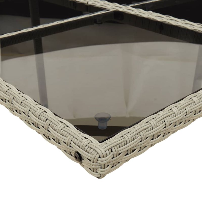 Casa si Gradina - Gradina si terasa - Mobilier exterior - Seturi mobila gradina - Set mobilier gradina cu perne, 9 piese, gri deschis, poliratan - Infinity.ro