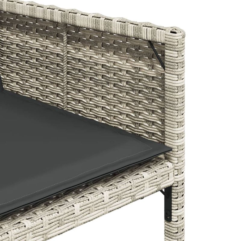 Casa si Gradina - Gradina si terasa - Mobilier exterior - Seturi mobila gradina - Set mobilier gradina cu perne, 9 piese, gri deschis, poliratan - Infinity.ro