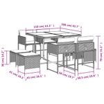 Casa si Gradina - Gradina si terasa - Mobilier exterior - Seturi mobila gradina - Set mobilier gradina cu perne, 9 piese, gri deschis, poliratan - Infinity.ro