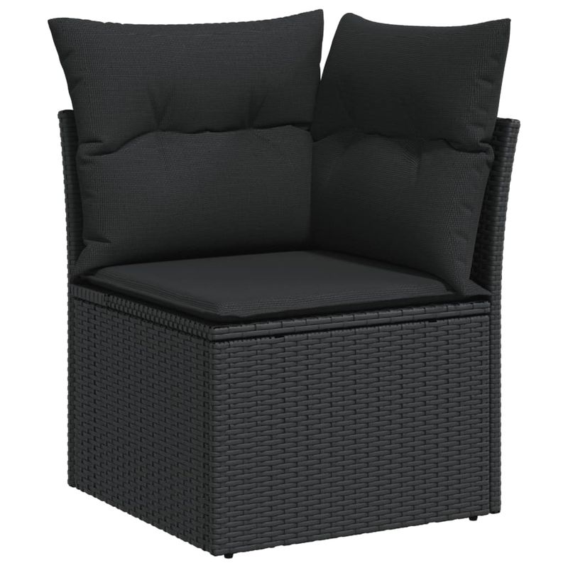 Casa si Gradina - Gradina si terasa - Mobilier exterior - Seturi mobila gradina - Set canapele de gradina cu perne, 7 piese, negru, poliratan - Infinity.ro