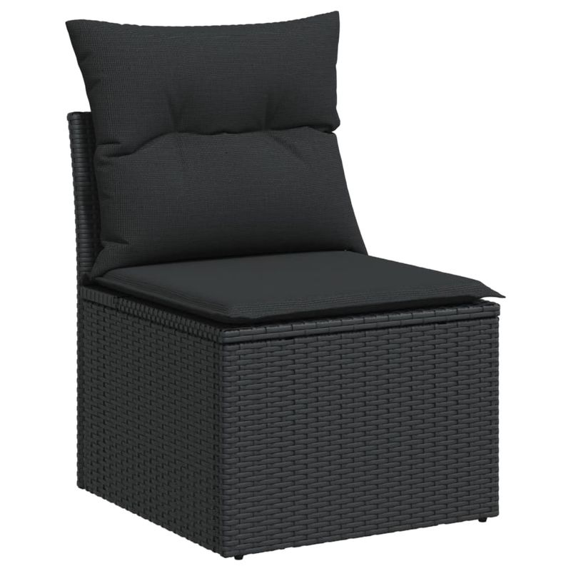 Casa si Gradina - Gradina si terasa - Mobilier exterior - Seturi mobila gradina - Set canapele de gradina cu perne, 10 piese, negru, poliratan - Infinity.ro