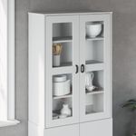 Casa si Gradina - Mobilier - Comode si corpuri - Comode - Dulap superior „VIKEN”, alb, lemn masiv de pin - Infinity.ro