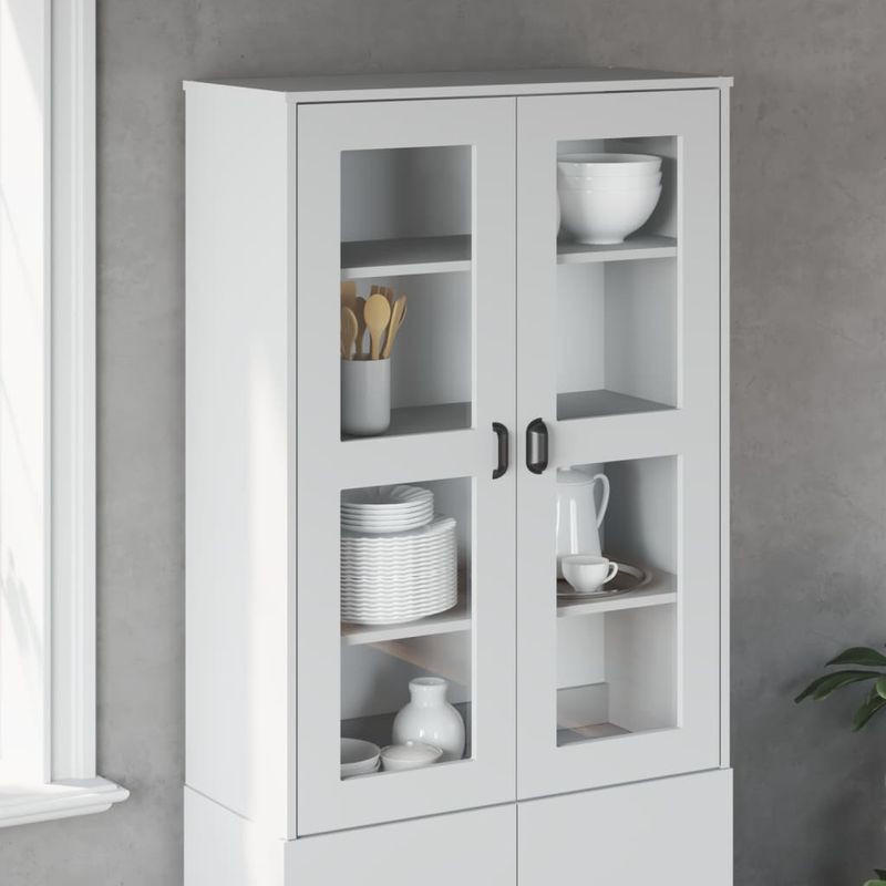 Casa si Gradina - Mobilier - Comode si corpuri - Comode - Dulap superior „VIKEN”, alb, lemn masiv de pin - Infinity.ro
