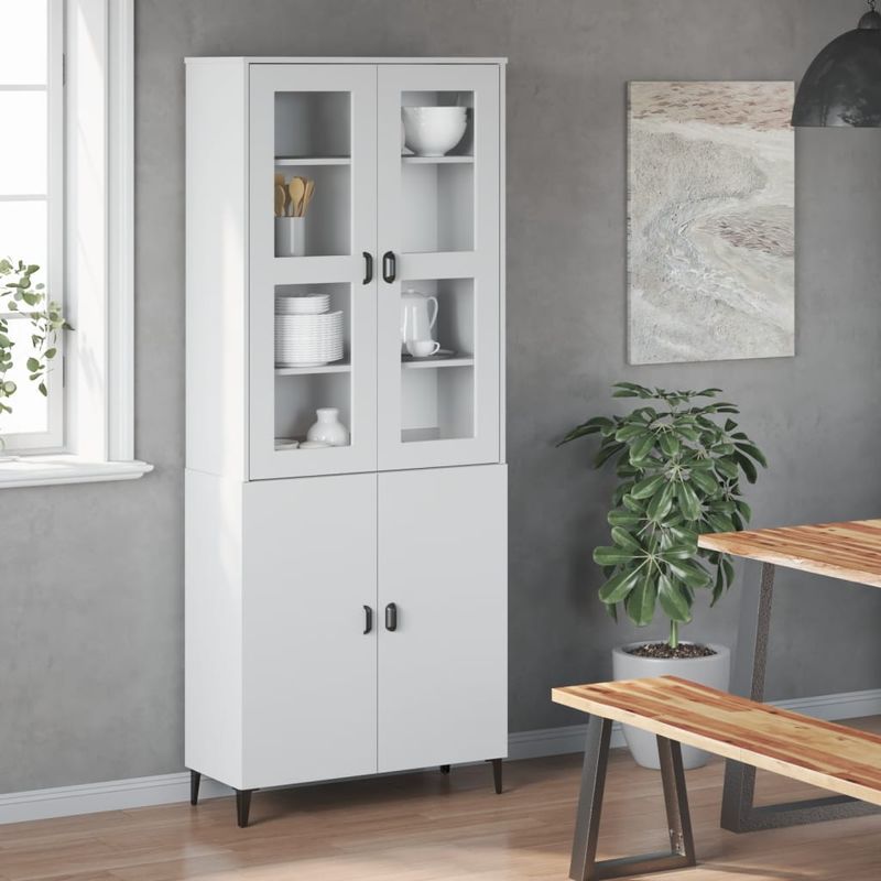 Casa si Gradina - Mobilier - Comode si corpuri - Comode - Dulap superior „VIKEN”, alb, lemn masiv de pin - Infinity.ro