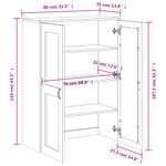 Casa si Gradina - Mobilier - Comode si corpuri - Comode - Dulap superior „VIKEN”, alb, lemn masiv de pin - Infinity.ro