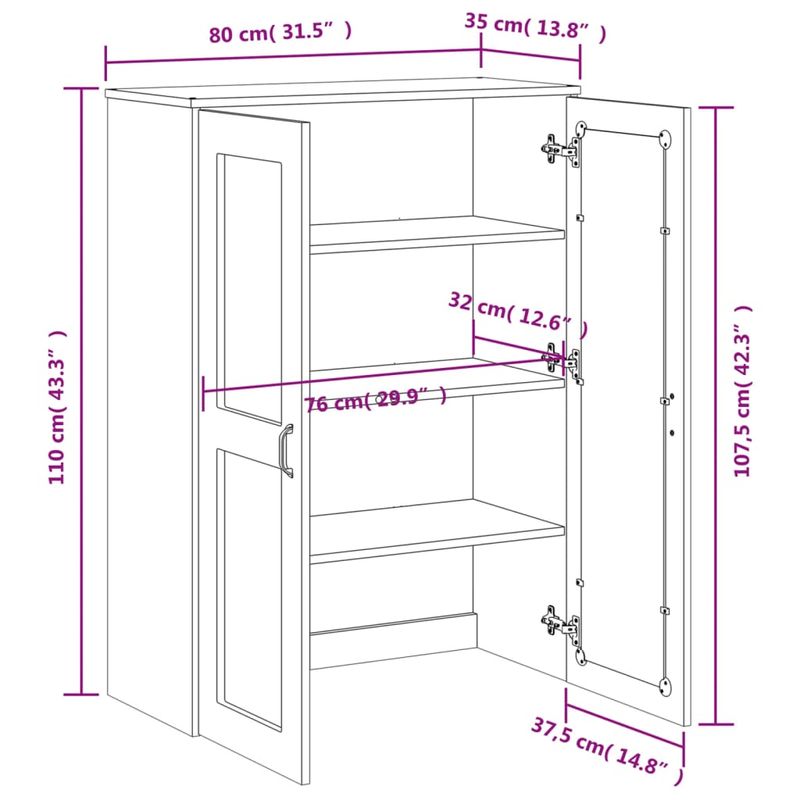 Casa si Gradina - Mobilier - Comode si corpuri - Comode - Dulap superior „VIKEN”, alb, lemn masiv de pin - Infinity.ro