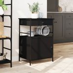 Casa si Gradina - Mobilier - Comode si corpuri - Corpuri bucatarie - Carucior de bucatarie, negru, 56x43x89,5 cm, lemn prelucrat - Infinity.ro