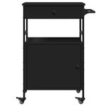 Casa si Gradina - Mobilier - Comode si corpuri - Corpuri bucatarie - Carucior de bucatarie, negru, 56x43x89,5 cm, lemn prelucrat - Infinity.ro